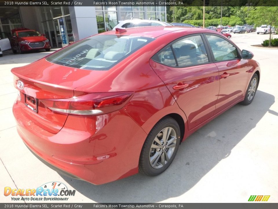 2018 Hyundai Elantra SEL Scarlet Red / Gray Photo #2