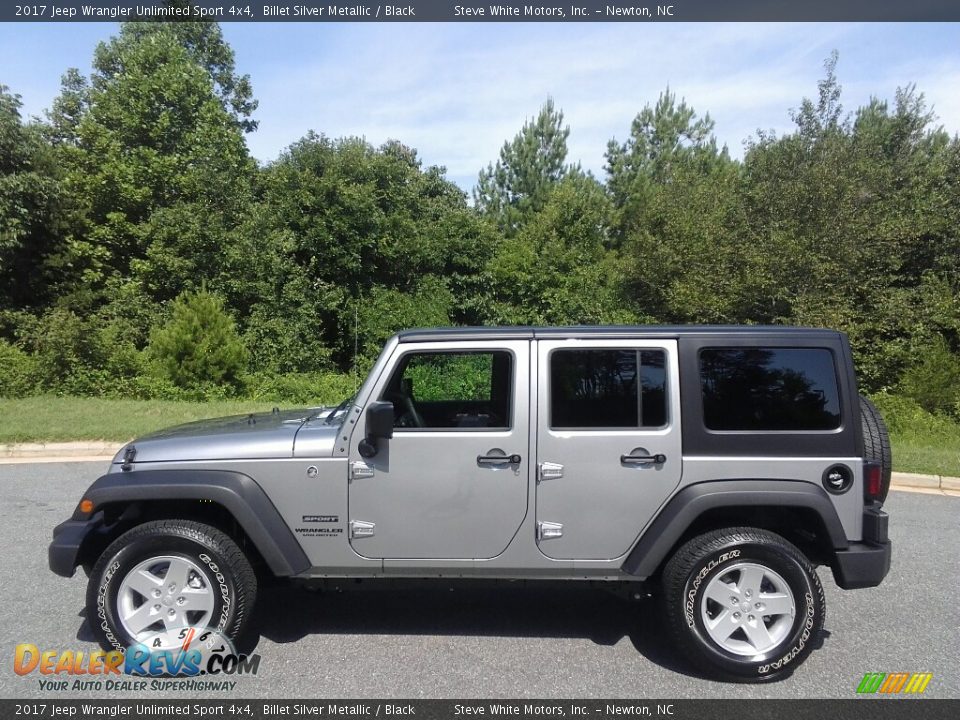 2017 Jeep Wrangler Unlimited Sport 4x4 Billet Silver Metallic / Black Photo #1