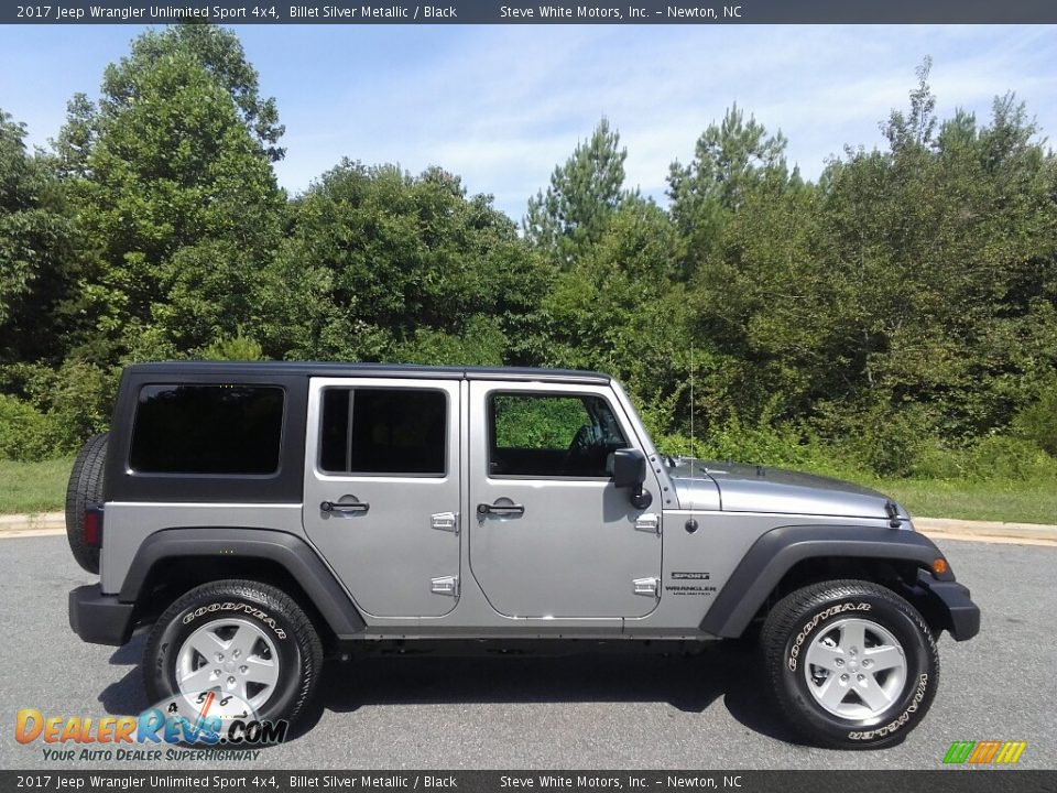 2017 Jeep Wrangler Unlimited Sport 4x4 Billet Silver Metallic / Black Photo #5
