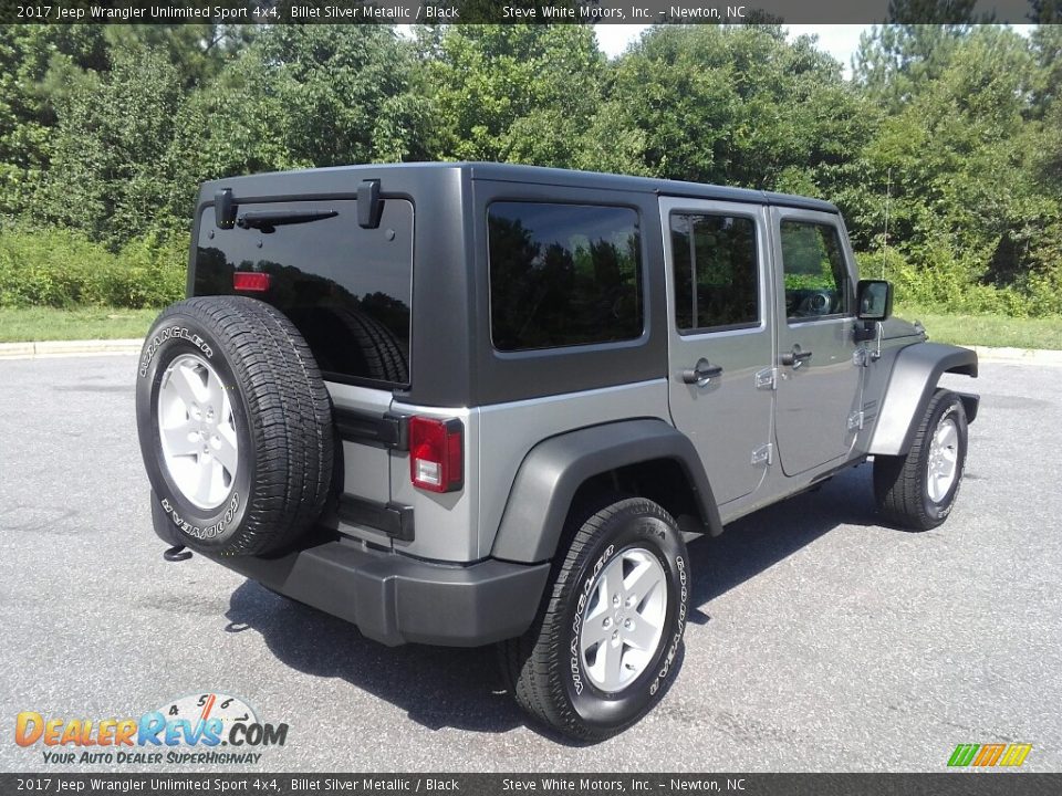 2017 Jeep Wrangler Unlimited Sport 4x4 Billet Silver Metallic / Black Photo #6