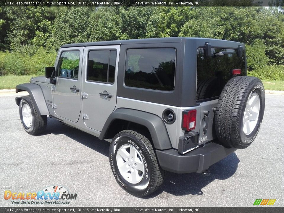 2017 Jeep Wrangler Unlimited Sport 4x4 Billet Silver Metallic / Black Photo #8