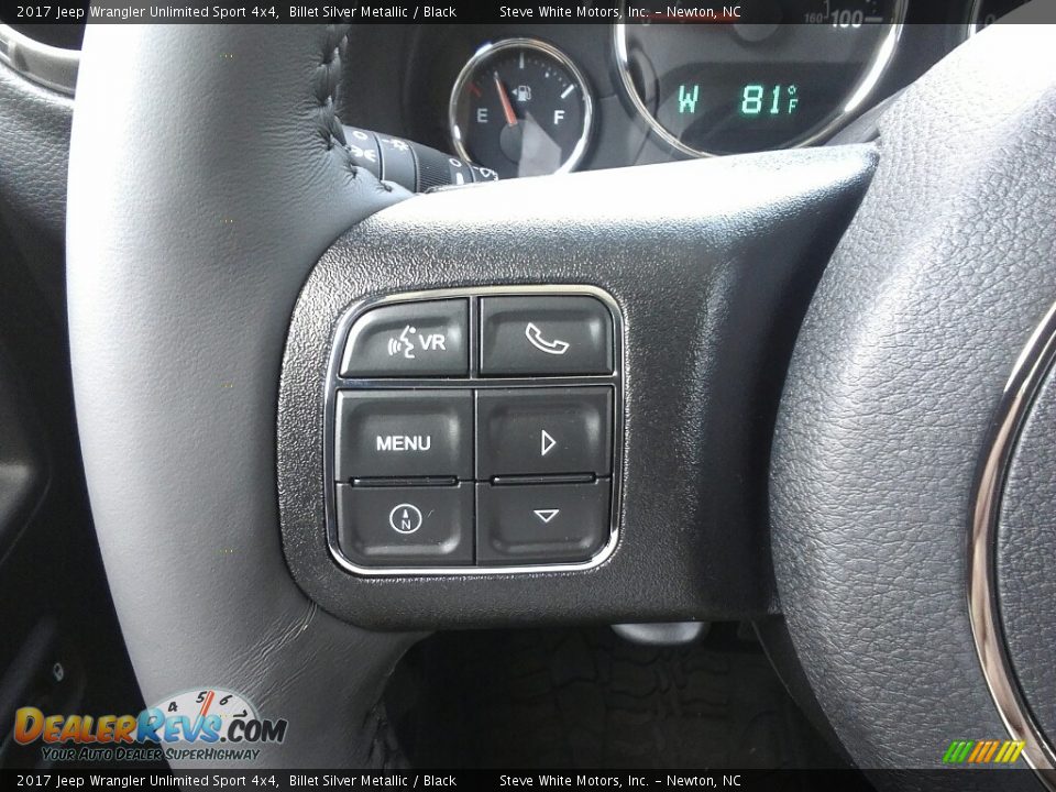 2017 Jeep Wrangler Unlimited Sport 4x4 Billet Silver Metallic / Black Photo #17