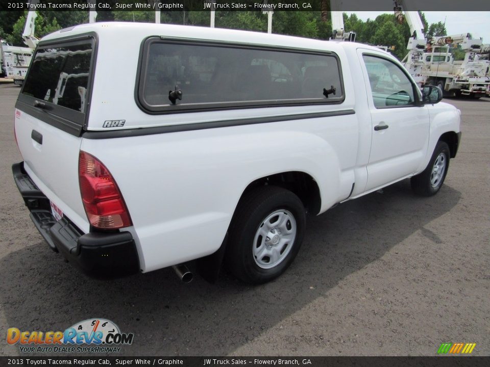 2013 Toyota Tacoma Regular Cab Super White / Graphite Photo #5