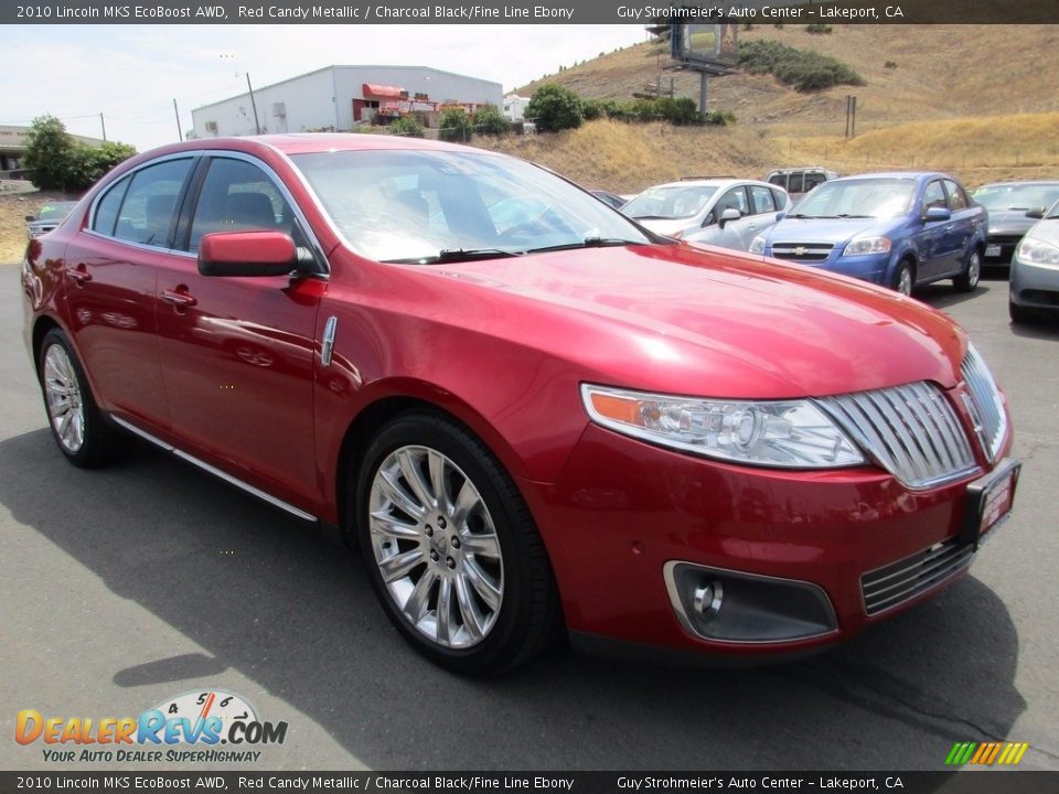 2010 Lincoln MKS EcoBoost AWD Red Candy Metallic / Charcoal Black/Fine Line Ebony Photo #1