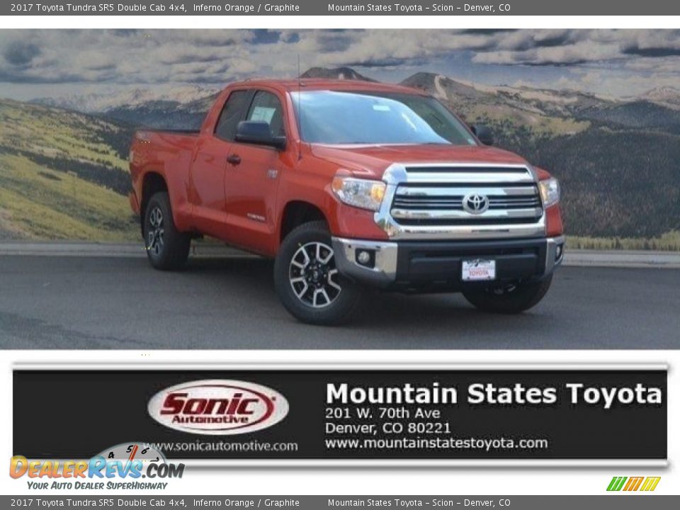 2017 Toyota Tundra SR5 Double Cab 4x4 Inferno Orange / Graphite Photo #1