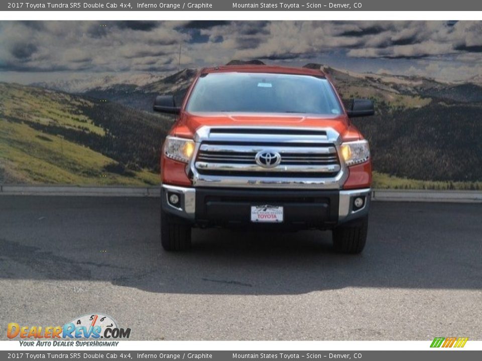 2017 Toyota Tundra SR5 Double Cab 4x4 Inferno Orange / Graphite Photo #2