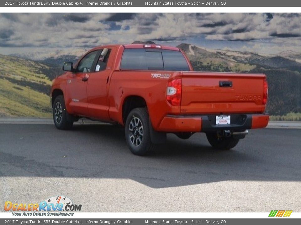 2017 Toyota Tundra SR5 Double Cab 4x4 Inferno Orange / Graphite Photo #3