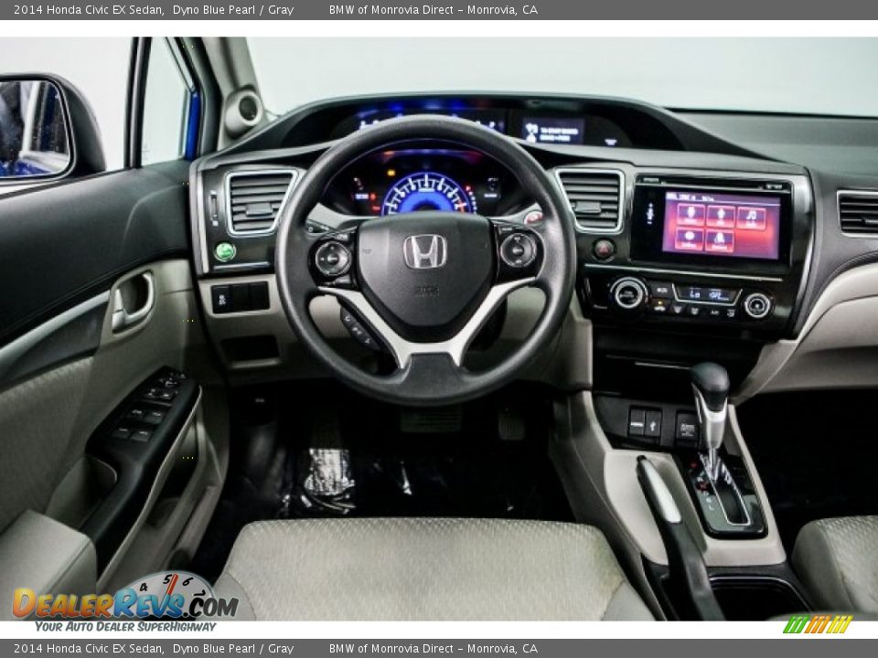 2014 Honda Civic EX Sedan Dyno Blue Pearl / Gray Photo #4