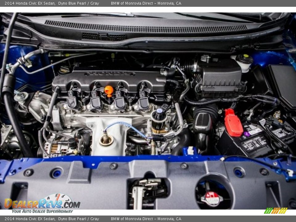 2014 Honda Civic EX Sedan Dyno Blue Pearl / Gray Photo #9