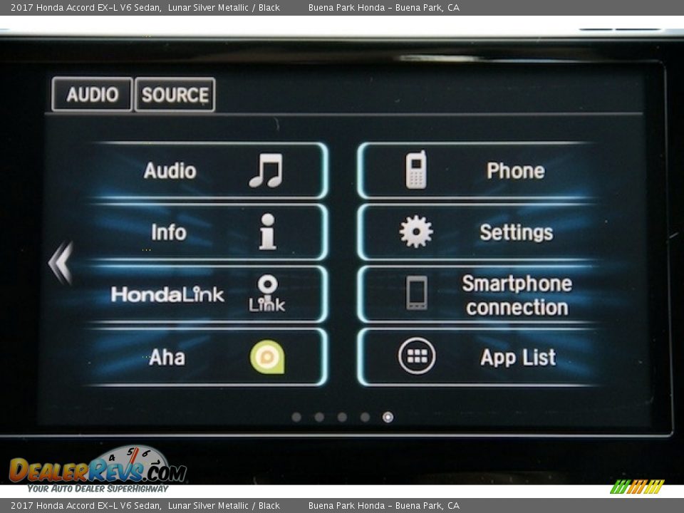 2017 Honda Accord EX-L V6 Sedan Lunar Silver Metallic / Black Photo #16