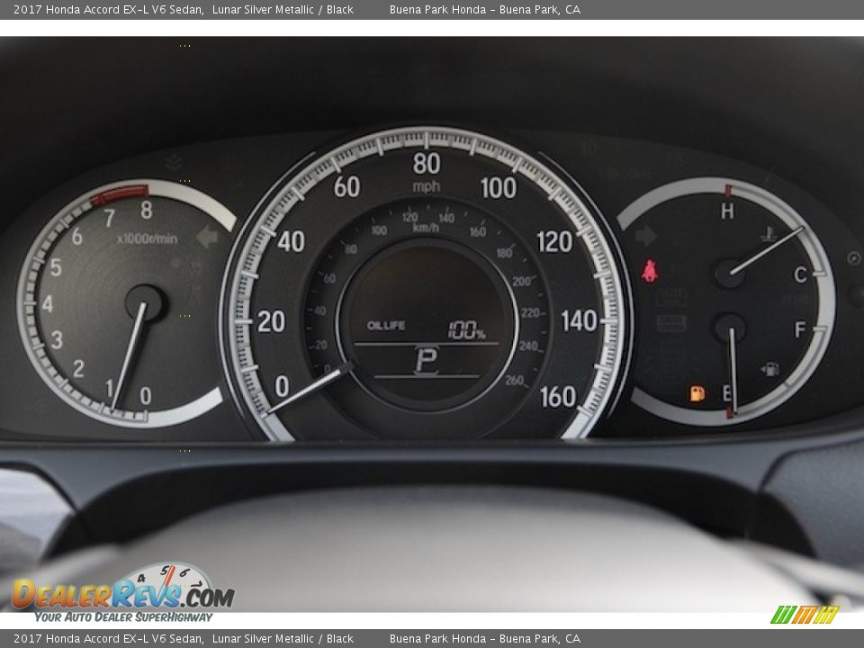 2017 Honda Accord EX-L V6 Sedan Lunar Silver Metallic / Black Photo #18