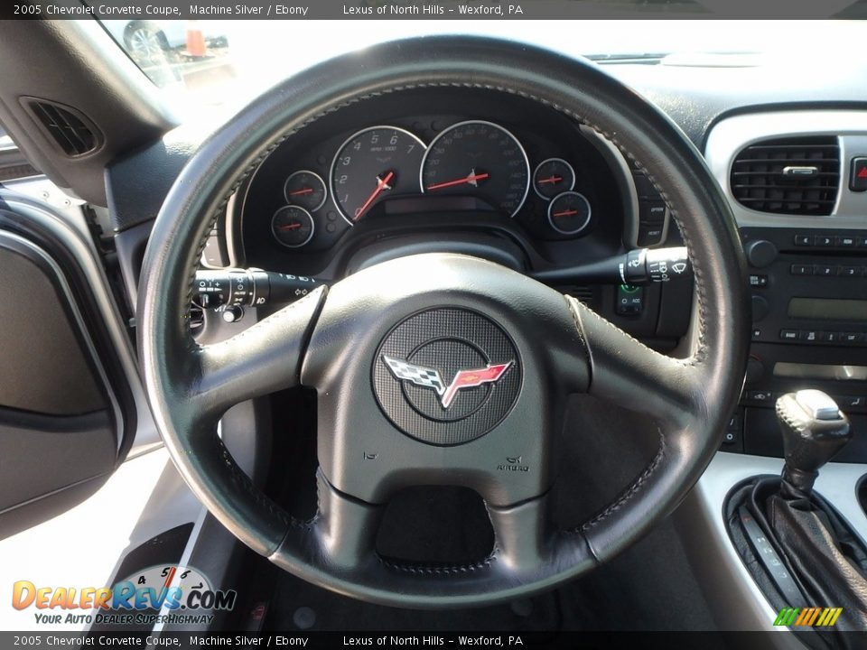 2005 Chevrolet Corvette Coupe Machine Silver / Ebony Photo #17