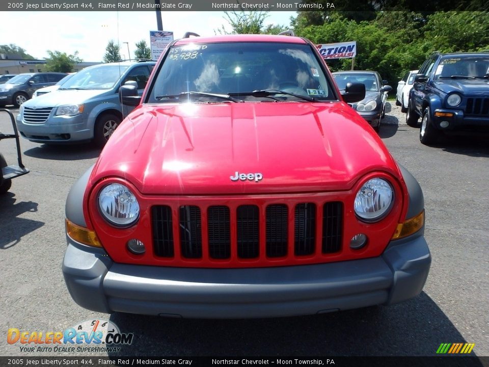 2005 Jeep Liberty Sport 4x4 Flame Red / Medium Slate Gray Photo #6