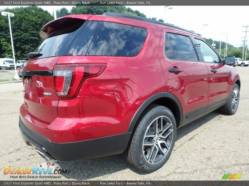 2017 Ford Explorer Sport 4WD Ruby Red / Ebony Black Photo #2