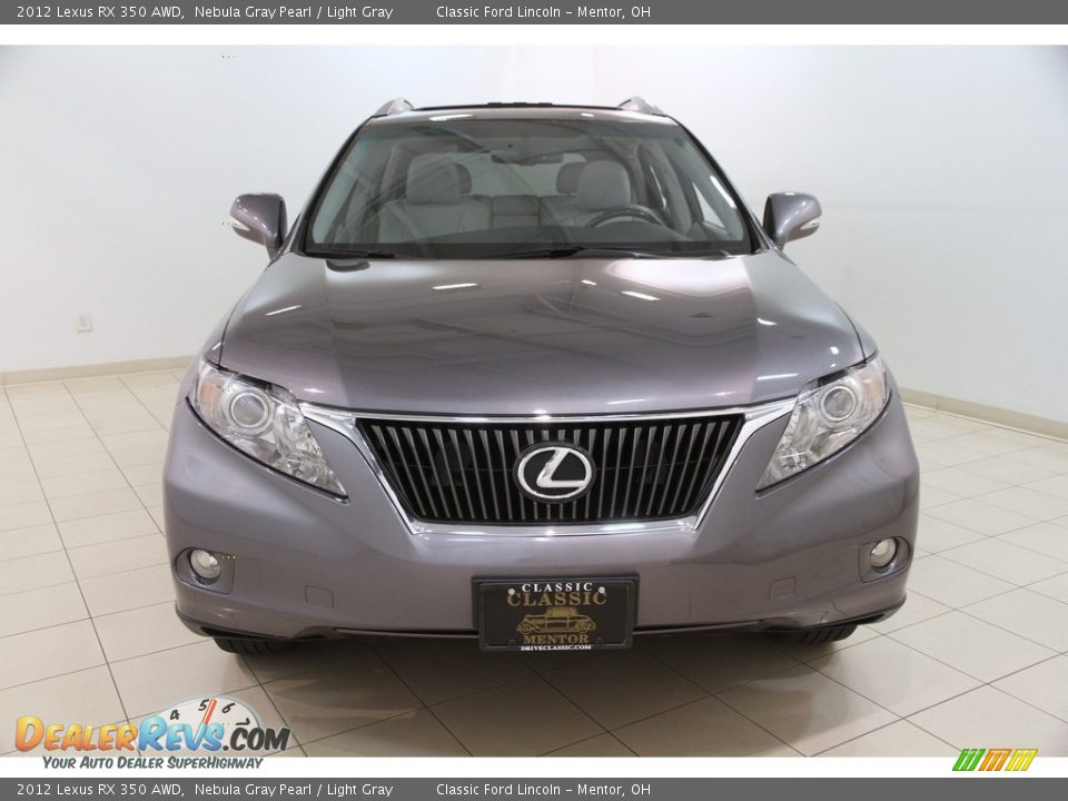 2012 Lexus RX 350 AWD Nebula Gray Pearl / Light Gray Photo #2