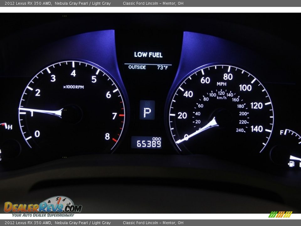 2012 Lexus RX 350 AWD Nebula Gray Pearl / Light Gray Photo #7