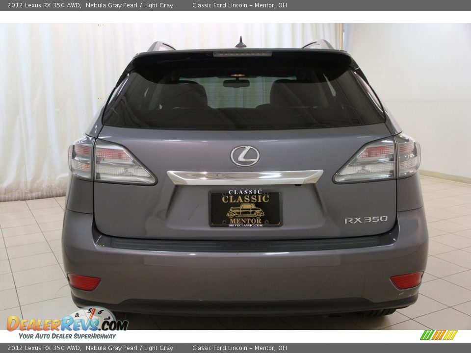 2012 Lexus RX 350 AWD Nebula Gray Pearl / Light Gray Photo #14
