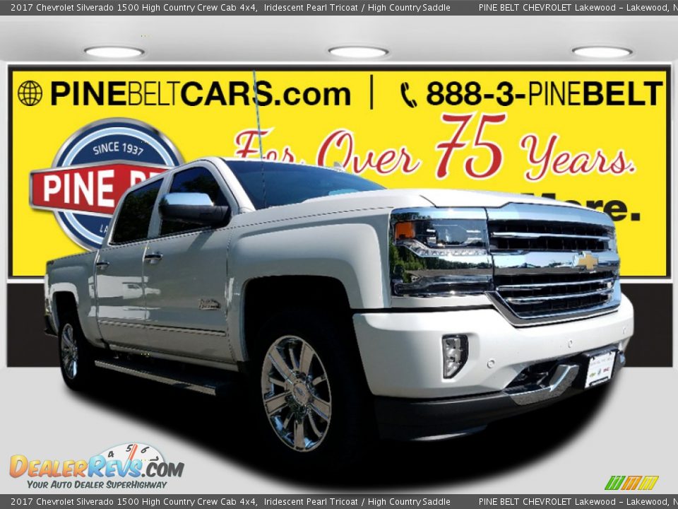 2017 Chevrolet Silverado 1500 High Country Crew Cab 4x4 Iridescent Pearl Tricoat / High Country Saddle Photo #1