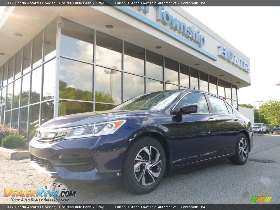 2017 Honda Accord LX Sedan Obsidian Blue Pearl / Gray Photo #1