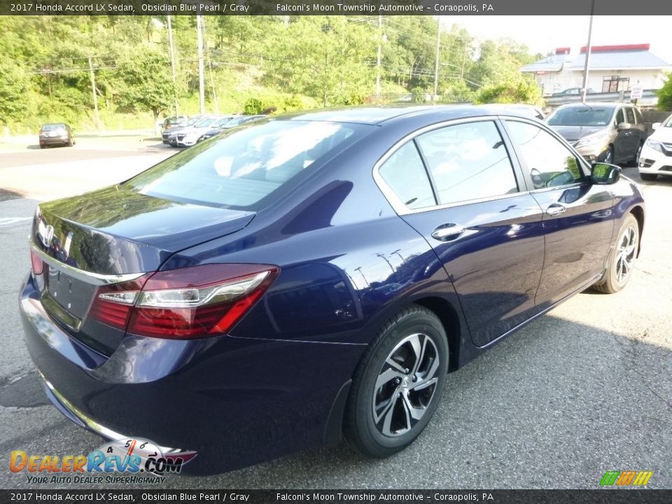 2017 Honda Accord LX Sedan Obsidian Blue Pearl / Gray Photo #4