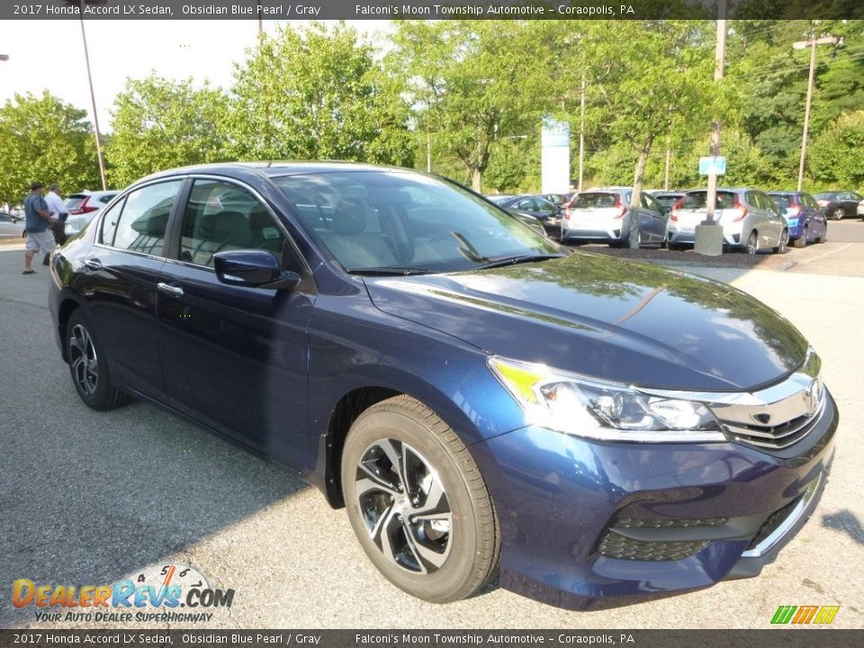 2017 Honda Accord LX Sedan Obsidian Blue Pearl / Gray Photo #5