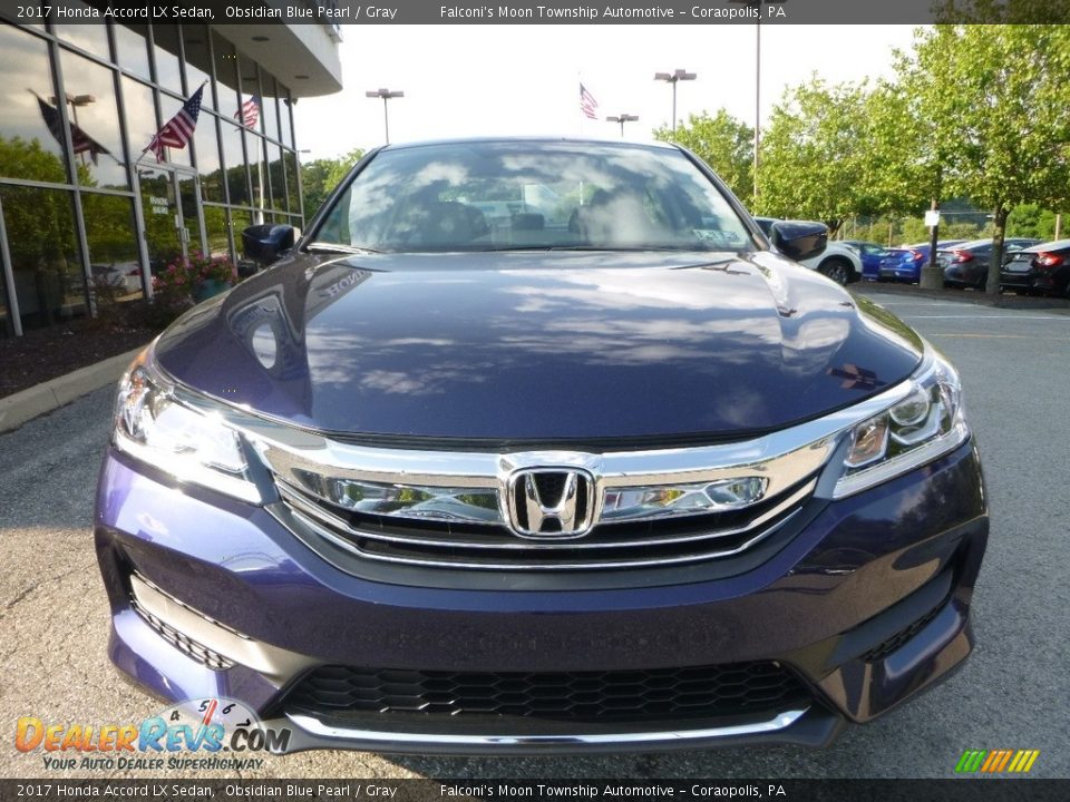 2017 Honda Accord LX Sedan Obsidian Blue Pearl / Gray Photo #6