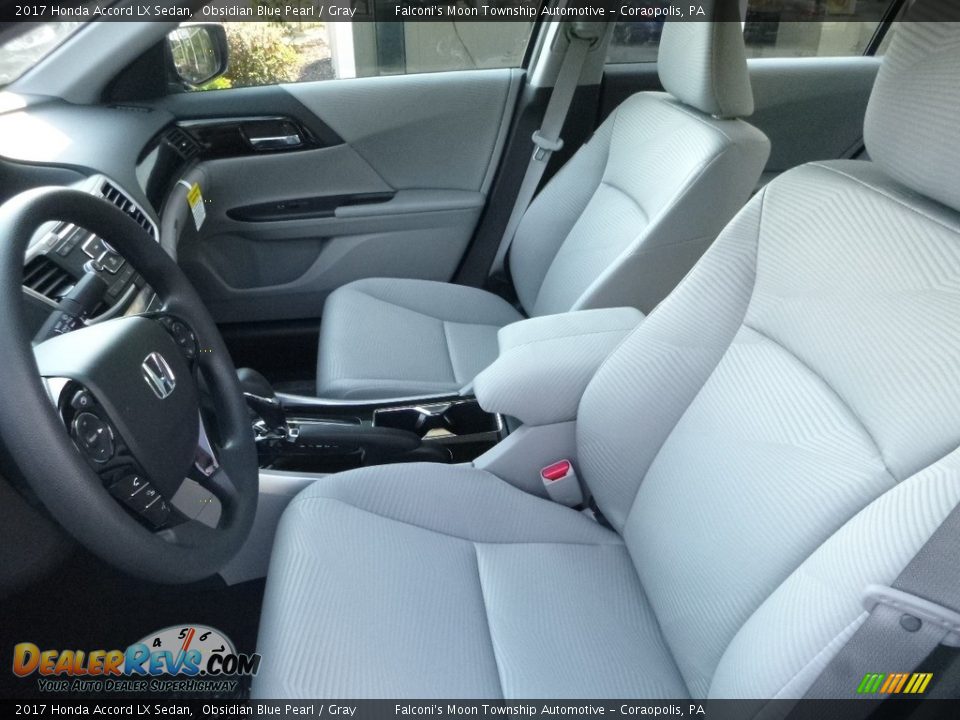 2017 Honda Accord LX Sedan Obsidian Blue Pearl / Gray Photo #8