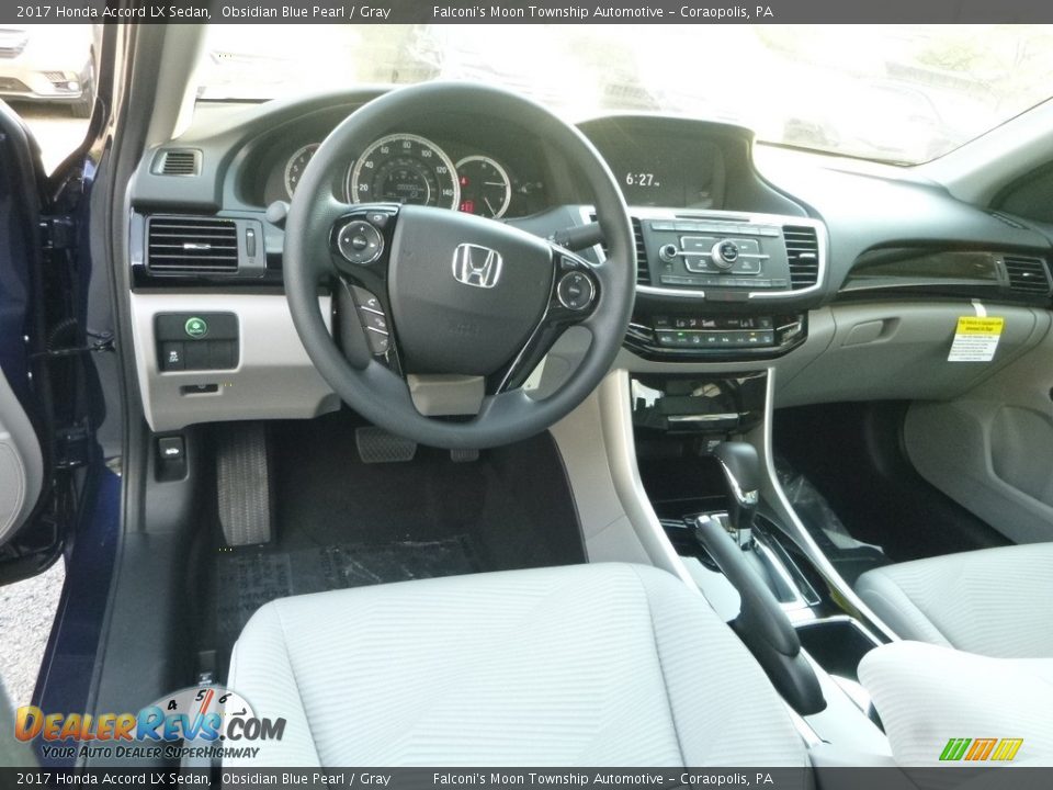 2017 Honda Accord LX Sedan Obsidian Blue Pearl / Gray Photo #10