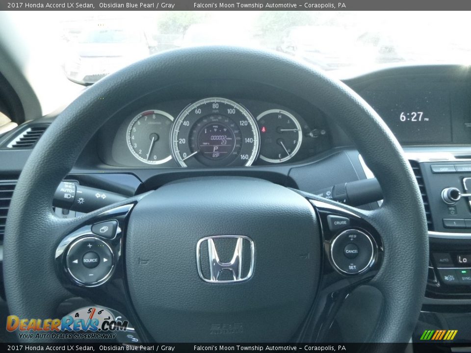 2017 Honda Accord LX Sedan Obsidian Blue Pearl / Gray Photo #13