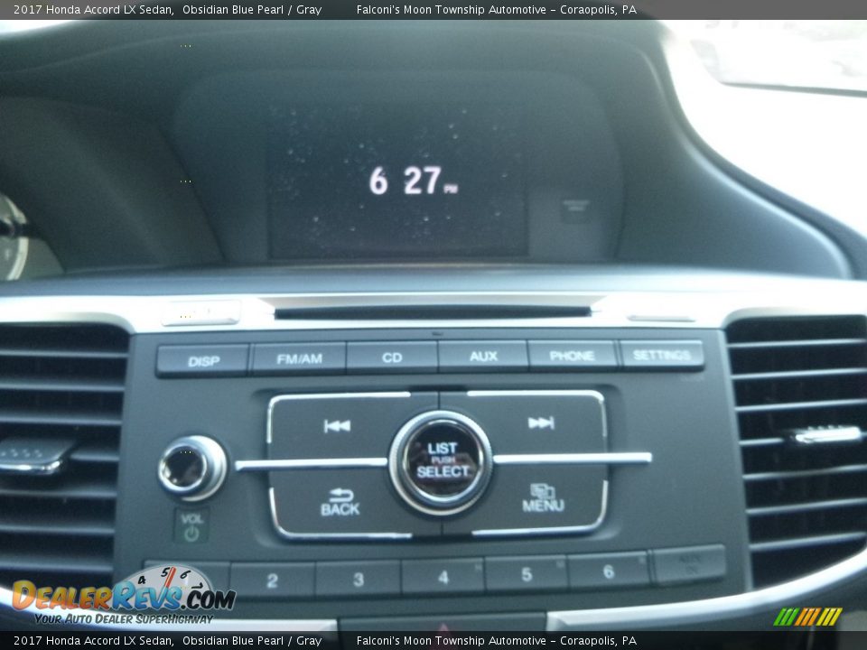 2017 Honda Accord LX Sedan Obsidian Blue Pearl / Gray Photo #14