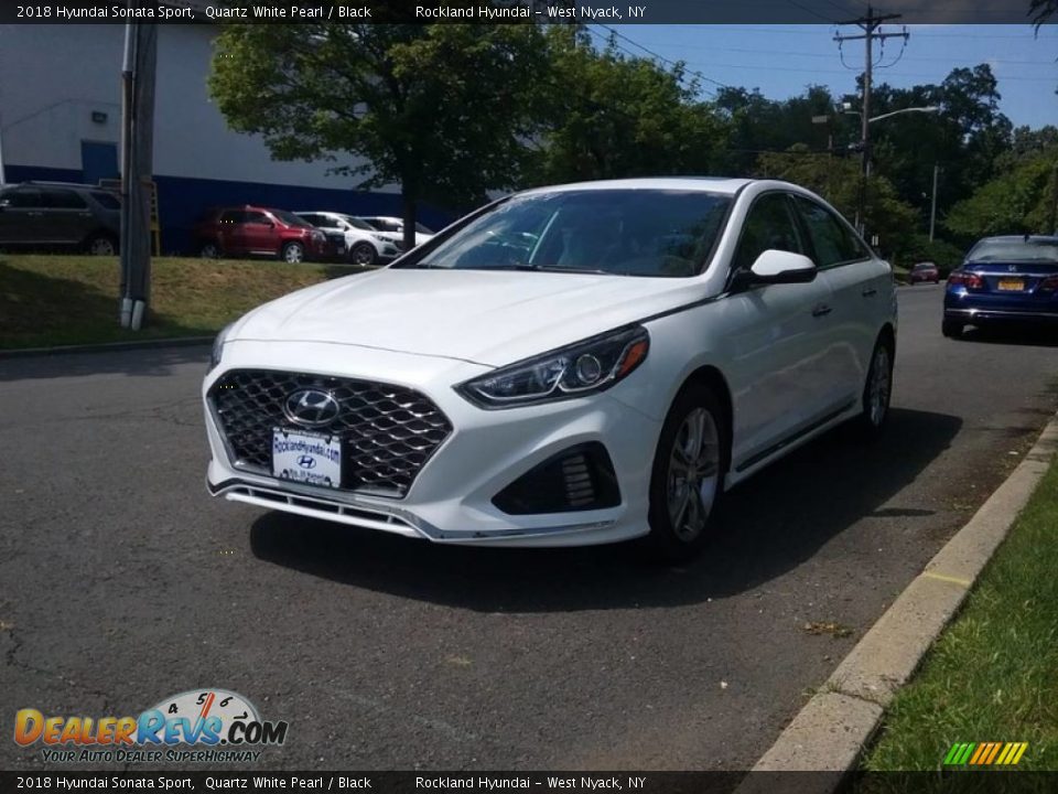 2018 Hyundai Sonata Sport Quartz White Pearl / Black Photo #1
