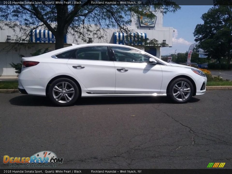 2018 Hyundai Sonata Sport Quartz White Pearl / Black Photo #3