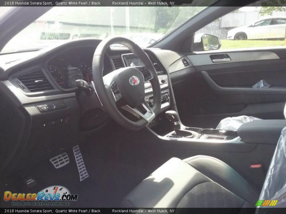 2018 Hyundai Sonata Sport Quartz White Pearl / Black Photo #4