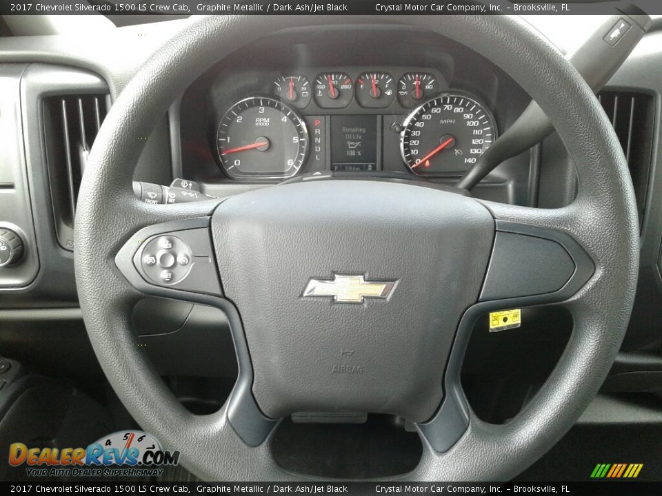 2017 Chevrolet Silverado 1500 LS Crew Cab Graphite Metallic / Dark Ash/Jet Black Photo #14