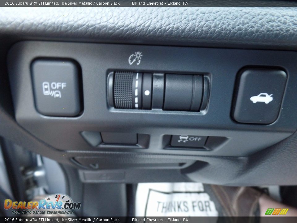2016 Subaru WRX STI Limited Ice Silver Metallic / Carbon Black Photo #19