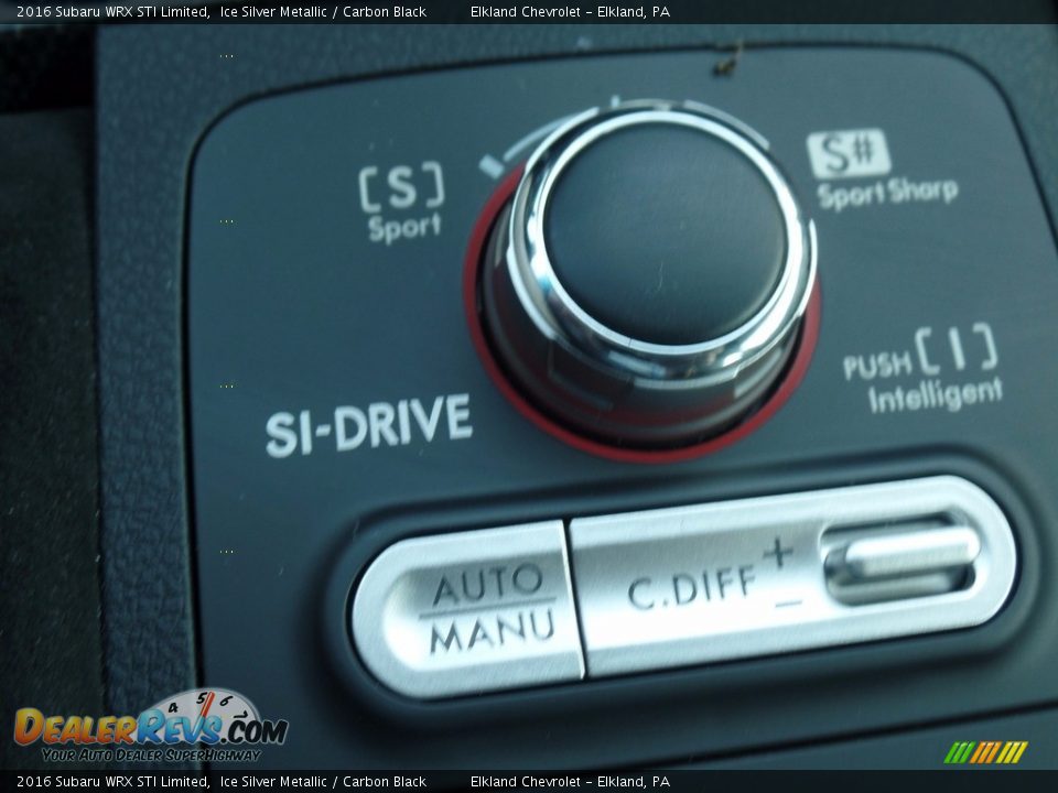 2016 Subaru WRX STI Limited Ice Silver Metallic / Carbon Black Photo #28