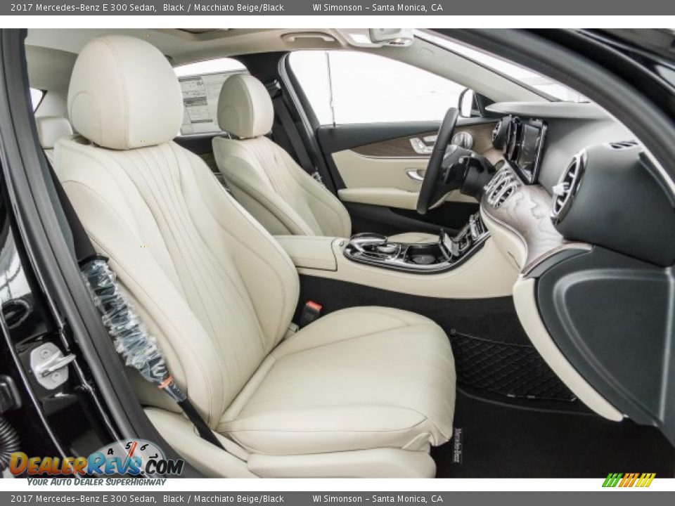 2017 Mercedes-Benz E 300 Sedan Black / Macchiato Beige/Black Photo #2