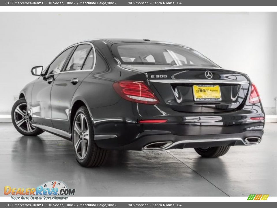 2017 Mercedes-Benz E 300 Sedan Black / Macchiato Beige/Black Photo #3