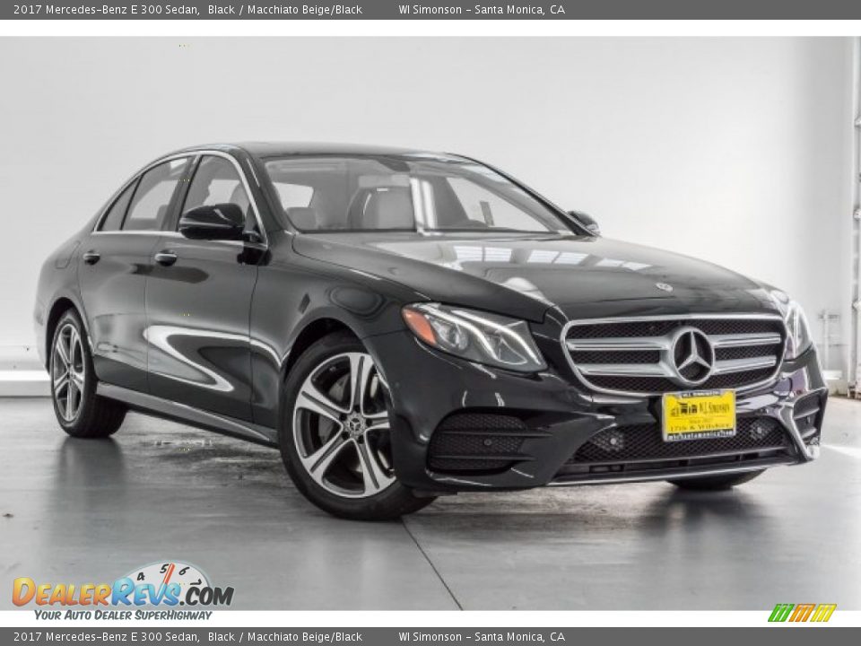 2017 Mercedes-Benz E 300 Sedan Black / Macchiato Beige/Black Photo #12
