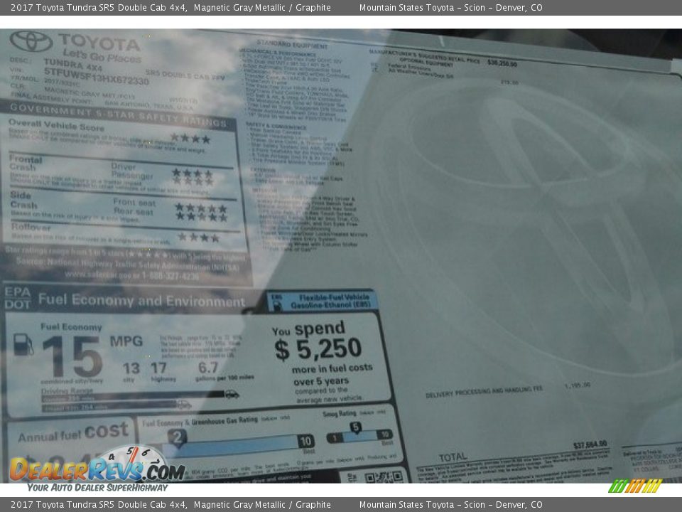 2017 Toyota Tundra SR5 Double Cab 4x4 Magnetic Gray Metallic / Graphite Photo #10