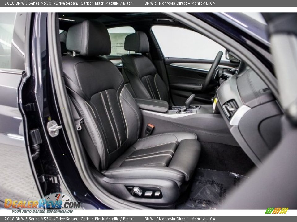 2018 BMW 5 Series M550i xDrive Sedan Carbon Black Metallic / Black Photo #2