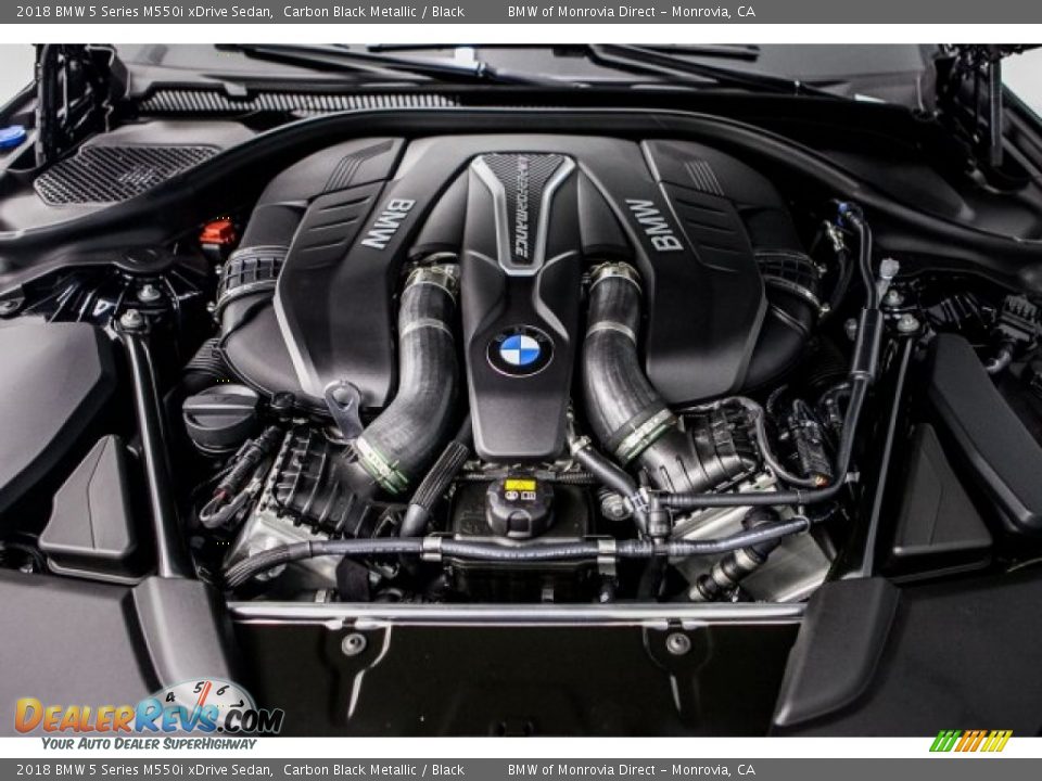 2018 BMW 5 Series M550i xDrive Sedan Carbon Black Metallic / Black Photo #8