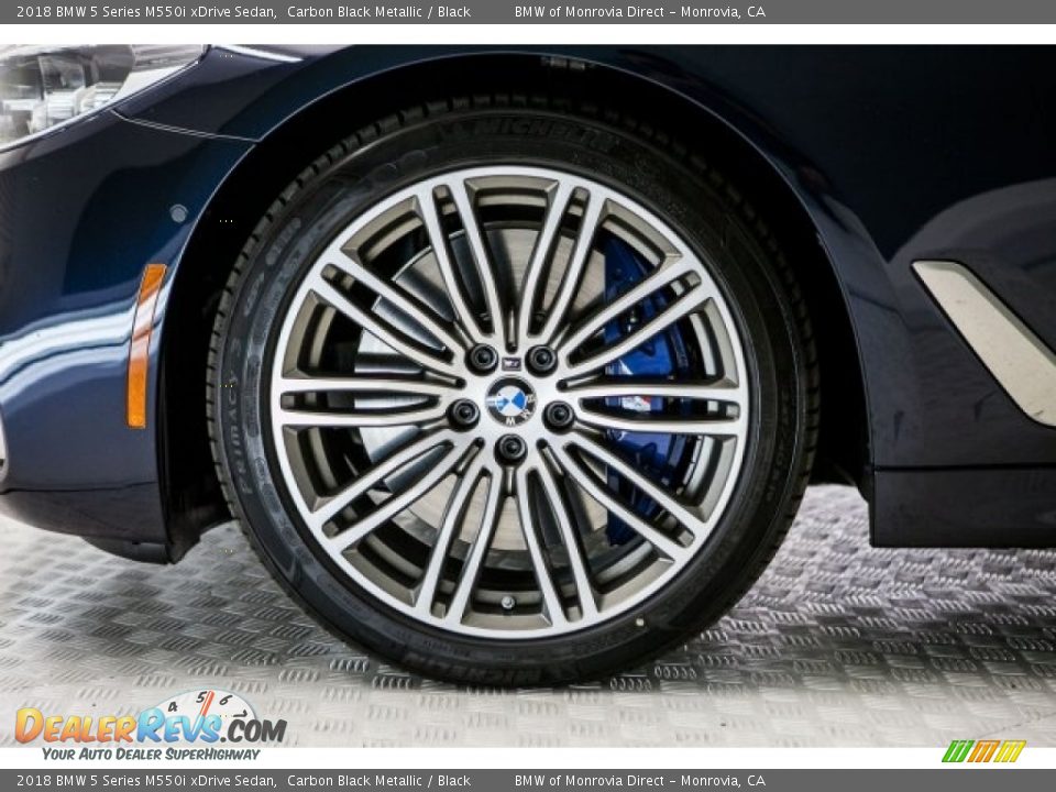2018 BMW 5 Series M550i xDrive Sedan Carbon Black Metallic / Black Photo #9