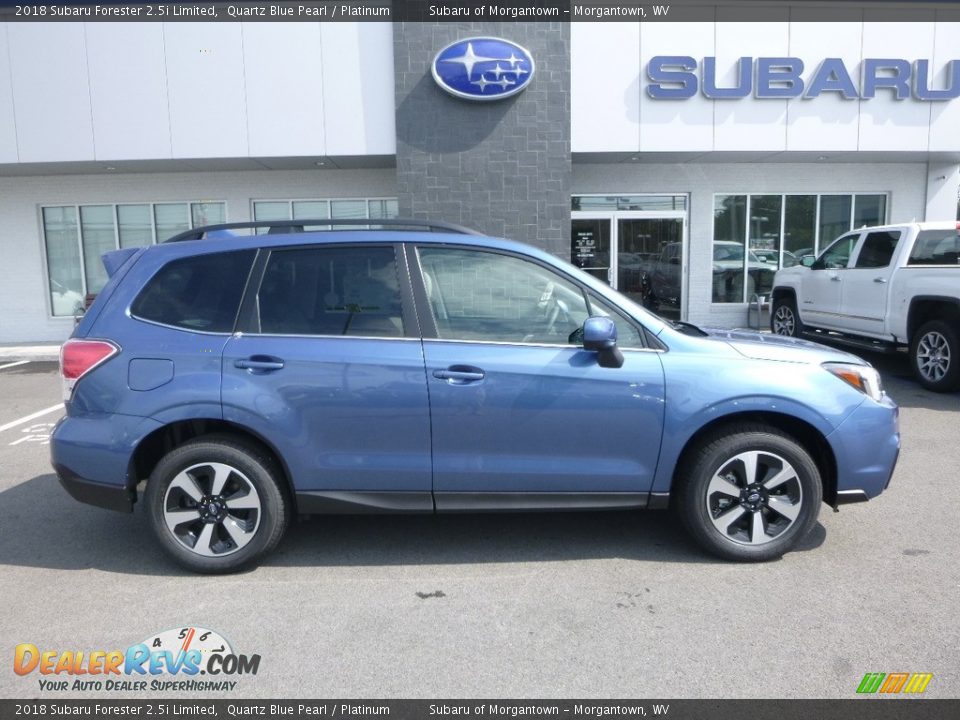 2018 Subaru Forester 2.5i Limited Quartz Blue Pearl / Platinum Photo #3