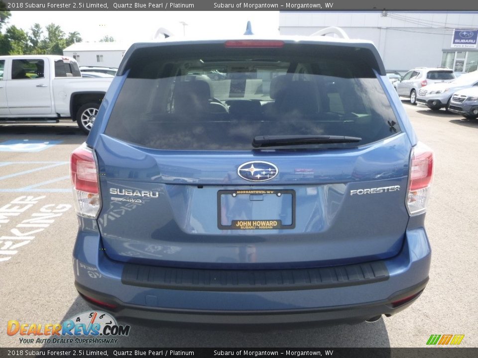 2018 Subaru Forester 2.5i Limited Quartz Blue Pearl / Platinum Photo #5