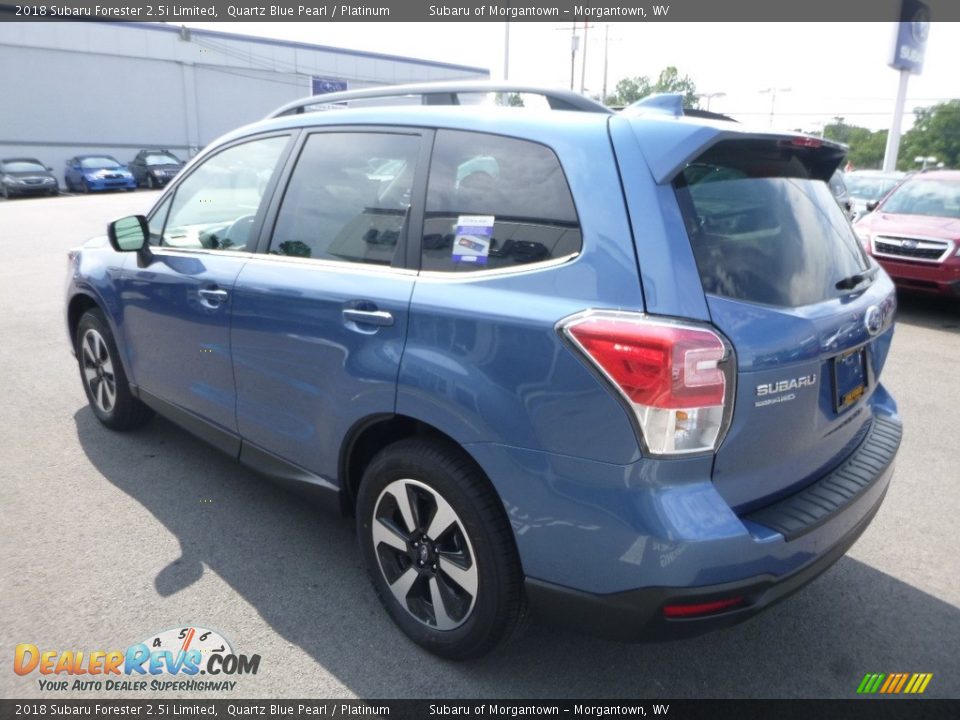 2018 Subaru Forester 2.5i Limited Quartz Blue Pearl / Platinum Photo #6