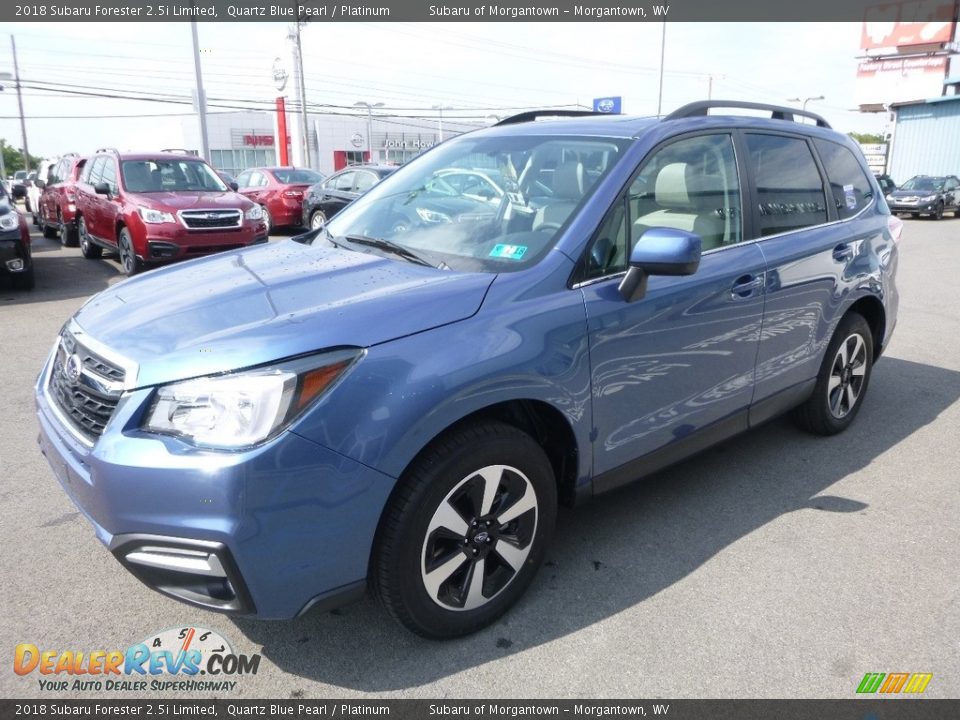 2018 Subaru Forester 2.5i Limited Quartz Blue Pearl / Platinum Photo #8