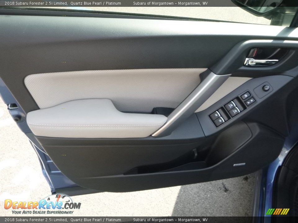 2018 Subaru Forester 2.5i Limited Quartz Blue Pearl / Platinum Photo #14