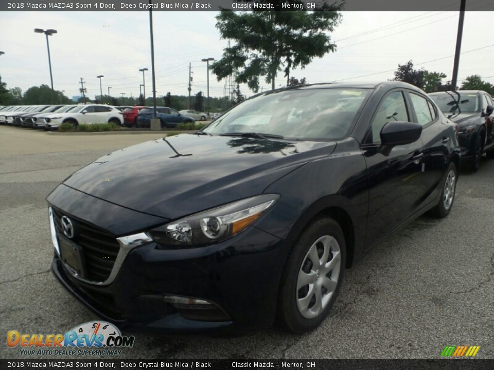 2018 Mazda MAZDA3 Sport 4 Door Deep Crystal Blue Mica / Black Photo #1