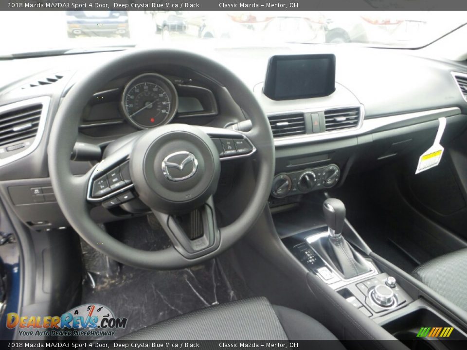 2018 Mazda MAZDA3 Sport 4 Door Deep Crystal Blue Mica / Black Photo #3
